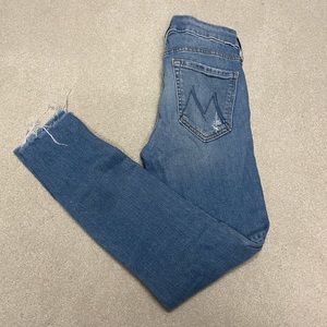 Mother Jeans Looker Ankle Fray Size 26